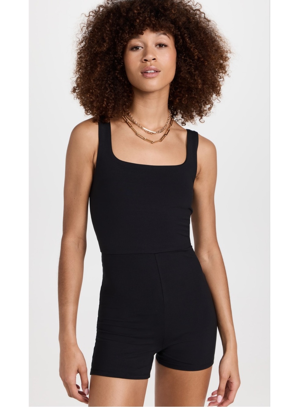 Reformation Active EcoStretch Short Jumpsuit Romper Black Size L Jersey Workout